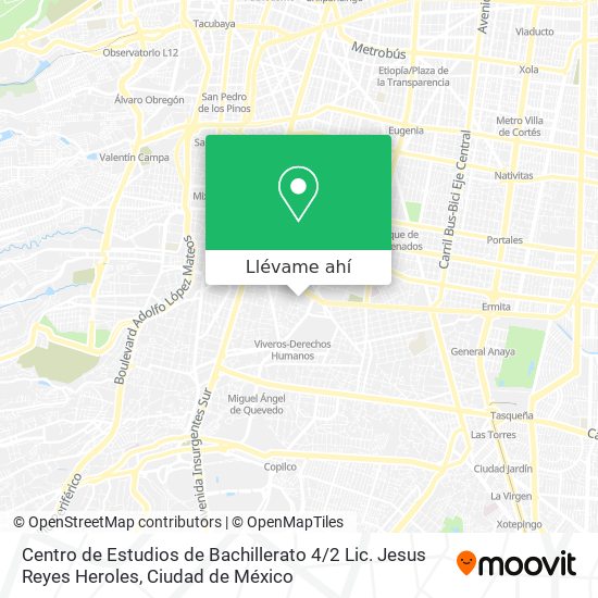 Mapa de Centro de Estudios de Bachillerato 4 / 2 Lic. Jesus Reyes Heroles