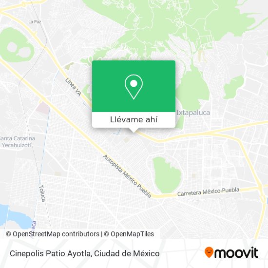 Mapa de Cinepolis Patio Ayotla