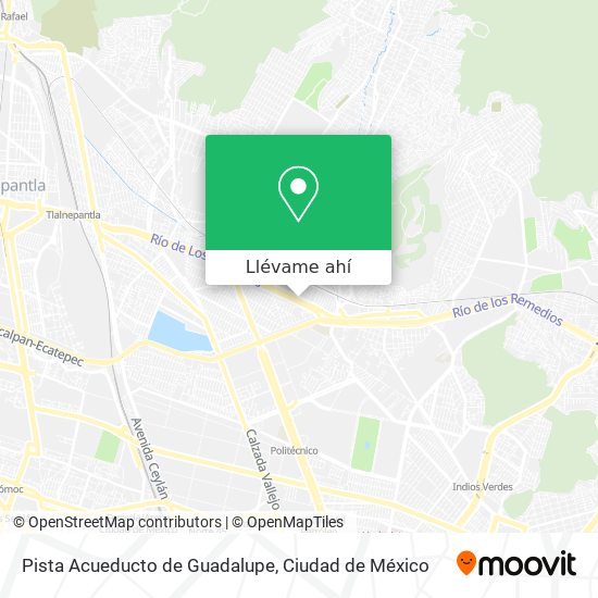 Mapa de Pista Acueducto de Guadalupe