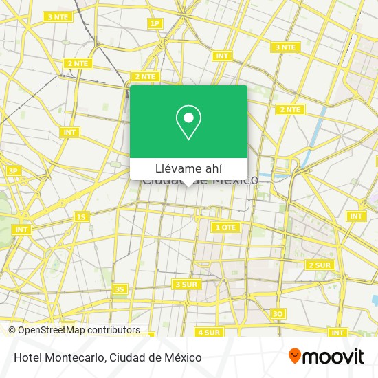 Mapa de Hotel Montecarlo