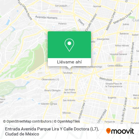 Mapa de Entrada Avenida Parque Lira Y Calle Doctora (L7)