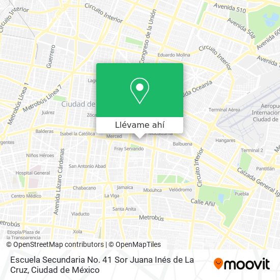 Mapa de Escuela Secundaria No. 41 Sor Juana Inés de La Cruz