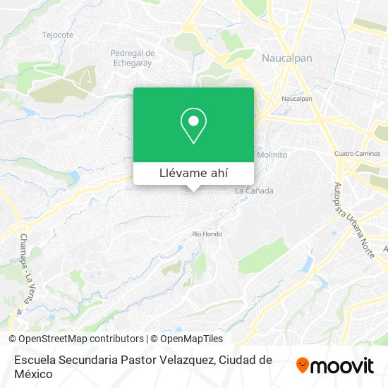 Mapa de Escuela Secundaria Pastor Velazquez