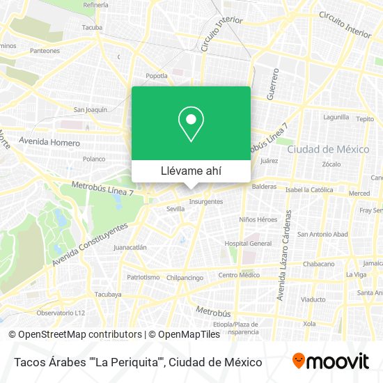 Mapa de Tacos Árabes ""La Periquita""