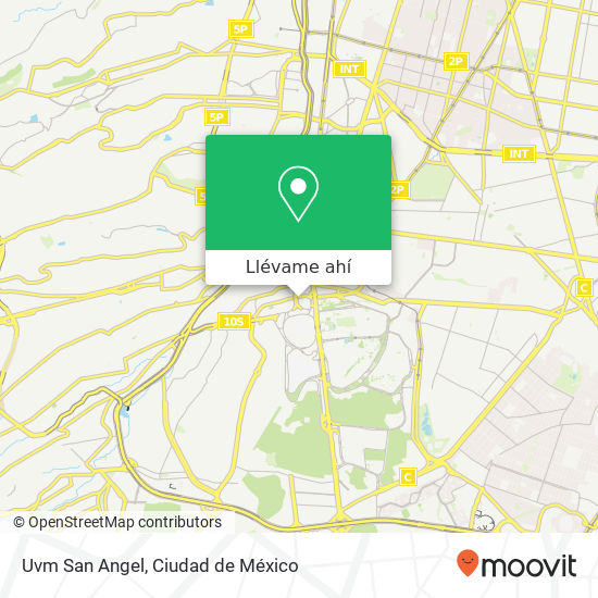 Mapa de Uvm San Angel