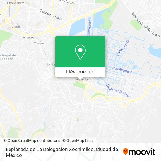 Mapa de Explanada de La Delegación Xochimilco