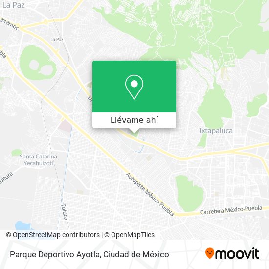 Mapa de Parque Deportivo Ayotla