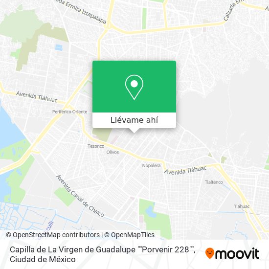 Mapa de Capilla de La Virgen de Guadalupe ""Porvenir 228""