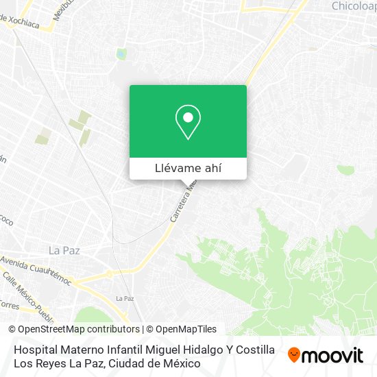Mapa de Hospital Materno Infantil Miguel Hidalgo Y Costilla Los Reyes La Paz