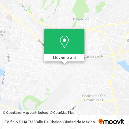 Mapa de Edificio D UAEM Valle De Chalco