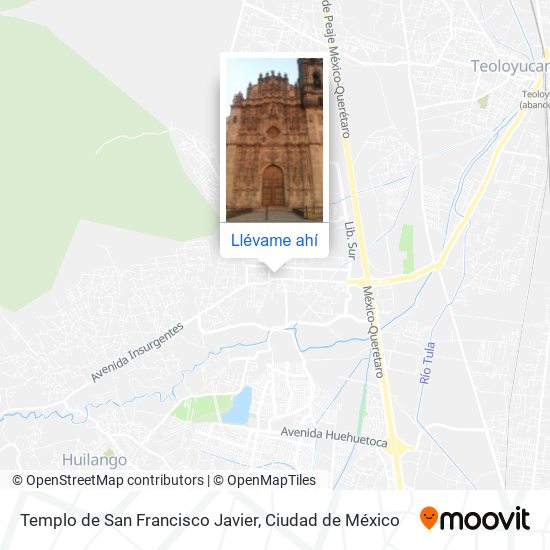 Cómo llegar a Templo de San Francisco Javier en Huehuetoca en Autobús o  Tren?