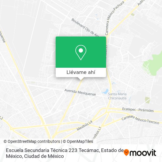 Mapa de Escuela Secundaria Técnica 223 Tecámac, Estado de México