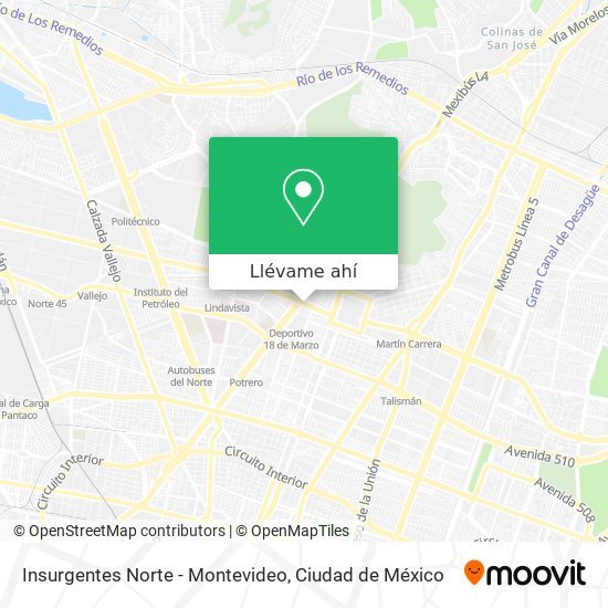 Mapa de Insurgentes Norte - Montevideo