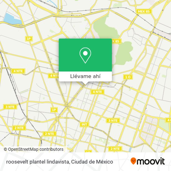 Mapa de roosevelt plantel lindavista