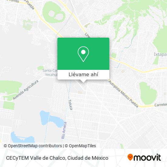 Cómo llegar a CECyTEM Valle de Chalco en Tláhuac en Autobús o Metro?