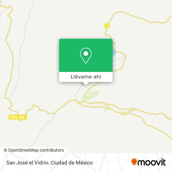 Mapa de San José el Vidrio