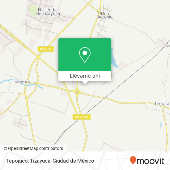 Mapa de Tepojaco, Tizayuca