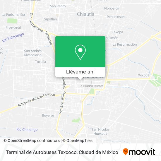 Mapa de Terminal de Autobuses Texcoco