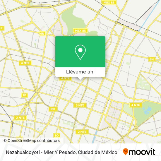 Mapa de Nezahualcoyotl - Mier Y Pesado
