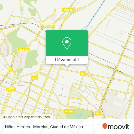 Mapa de Niños Heroes - Morelos