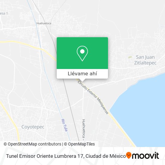 Mapa de Tunel Emisor Oriente Lumbrera 17