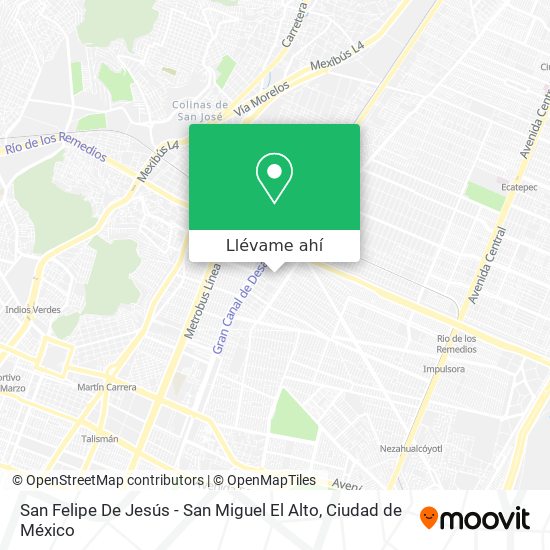 Mapa de San Felipe De Jesús - San Miguel El Alto