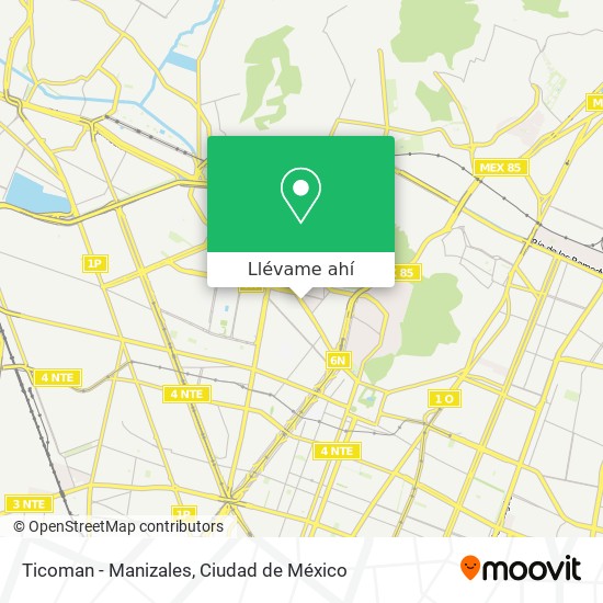 Mapa de Ticoman - Manizales
