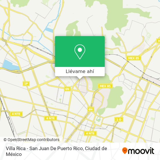 Mapa de Villa Rica - San Juan De Puerto Rico