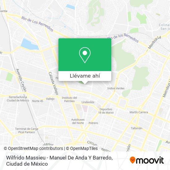 Mapa de Wilfrido Massieu - Manuel De Anda Y Barredo