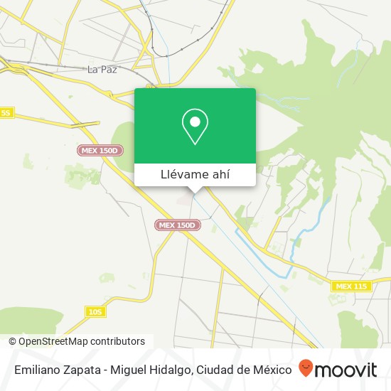 Mapa de Emiliano Zapata - Miguel Hidalgo