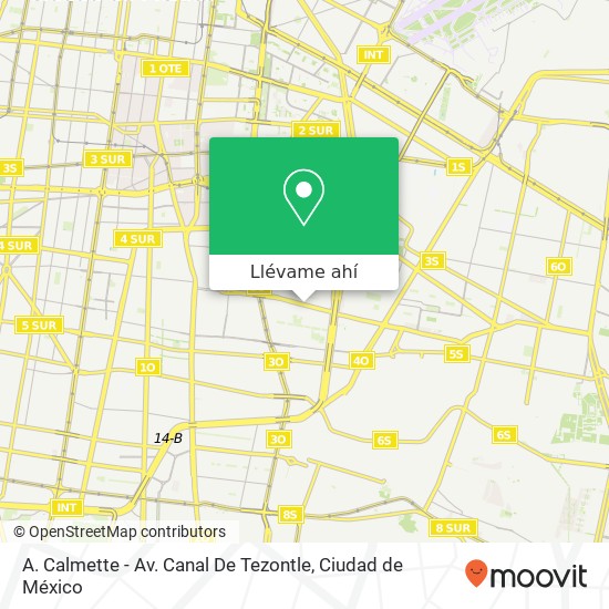 Mapa de A. Calmette - Av. Canal De Tezontle