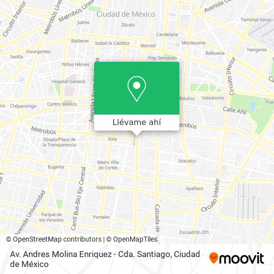 Mapa de Av. Andres Molina Enriquez - Cda. Santiago