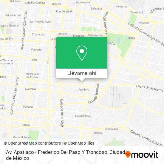 Mapa de Av. Apatlaco - Frederico Del Paso Y Troncoso