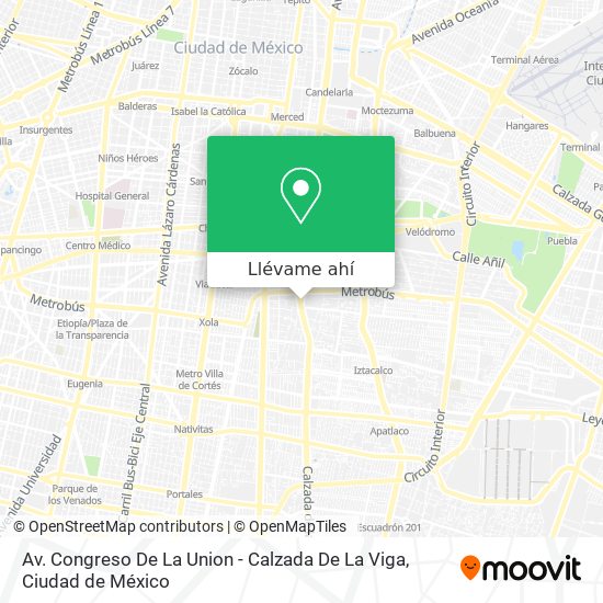 Mapa de Av. Congreso De La Union - Calzada De La Viga