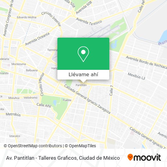 Mapa de Av. Pantitlan - Talleres Graficos