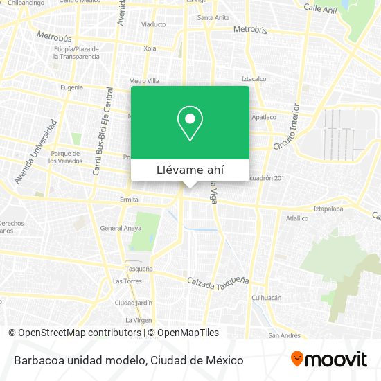 Mapa de Barbacoa unidad modelo