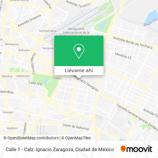Mapa de Calle 1 - Calz. Ignacio Zaragoza