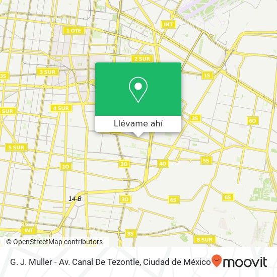 Mapa de G. J. Muller - Av. Canal De Tezontle