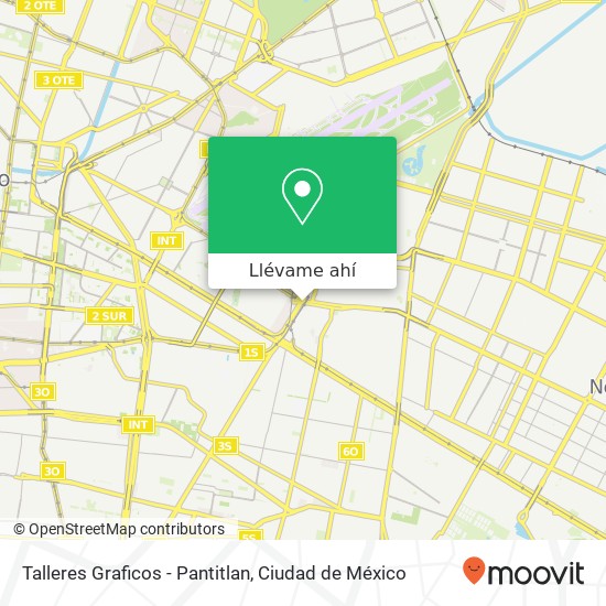 Mapa de Talleres Graficos - Pantitlan