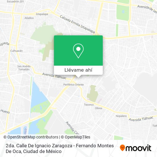 Mapa de 2da. Calle De Ignacio Zaragoza - Fernando Montes De Oca