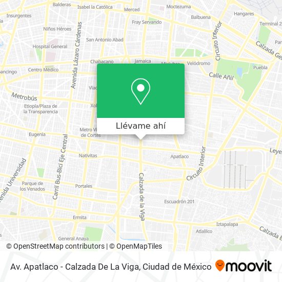 Mapa de Av. Apatlaco - Calzada De La Viga