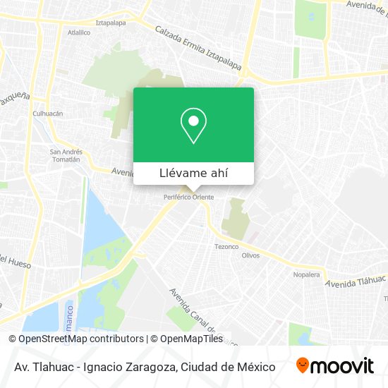 Mapa de Av. Tlahuac - Ignacio Zaragoza