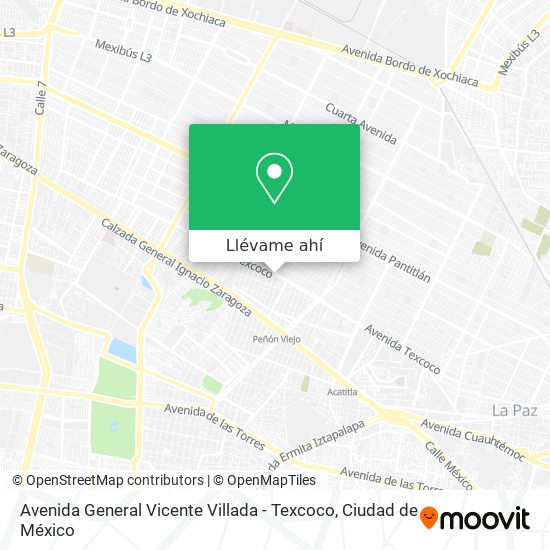 Mapa de Avenida General Vicente Villada - Texcoco