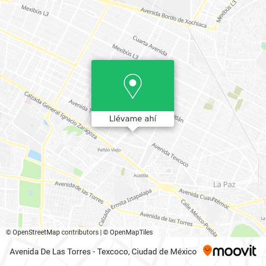 Mapa de Avenida De Las Torres - Texcoco