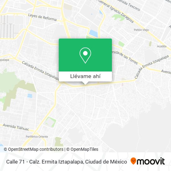 Mapa de Calle 71 - Calz. Ermita Iztapalapa