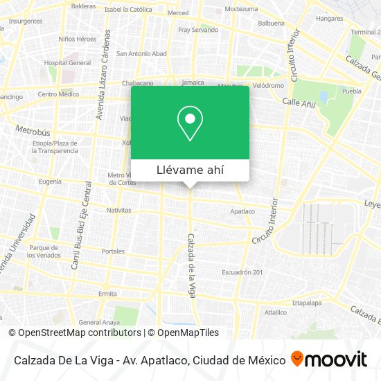 Mapa de Calzada De La Viga - Av. Apatlaco