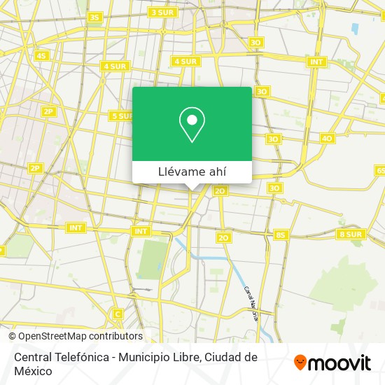 Mapa de Central Telefónica - Municipio Libre