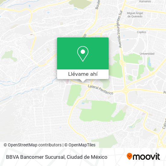 Mapa de BBVA Bancomer Sucursal