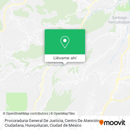 Mapa de Procuraduria General De Justicia, Centro De Atención Ciudadana, Huixquilucan