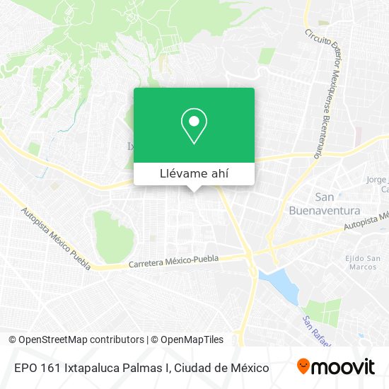 Mapa de EPO 161 Ixtapaluca Palmas I